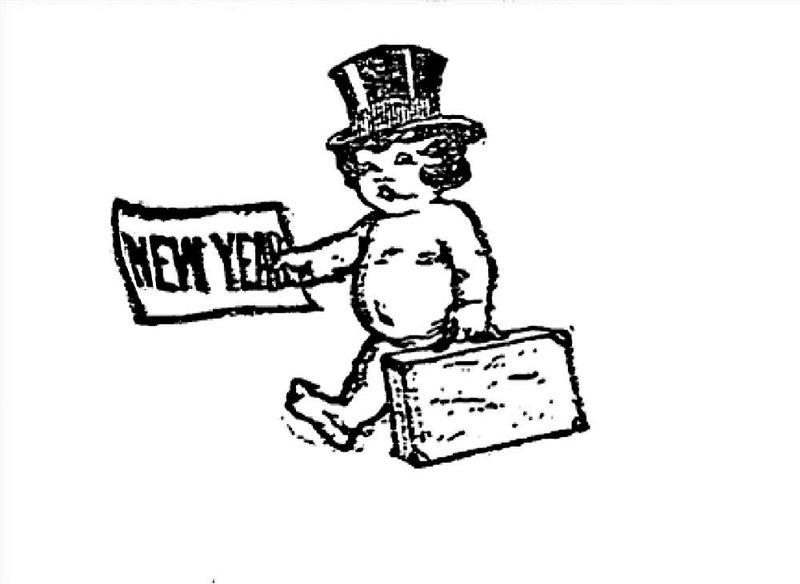 This baby New Year adorned a one-column ad in the Dec. 31, 1916, Arkansas Gazette. 