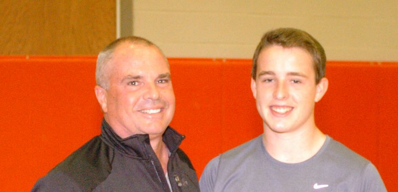 MARK HUMPHREY ENTERPRISE-LEADER Johnny Larkin, father of Farmington senior, Ryan Larkin (right), has been busy this past fall working with other parents to raise funds for a trip to Gulf Shores, Ala., during spring break when the baseball team will compete in a tournament.