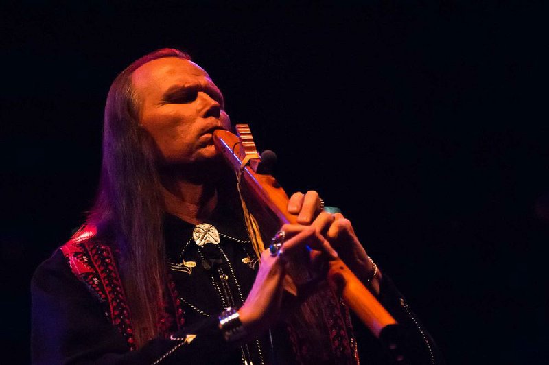 John Two-Hawks, a Grammy Award-nominated flute player, performs Sunday in North Little Rock.
