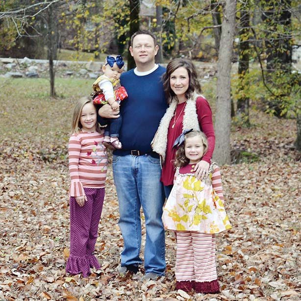 Ryan Staggs, assistant principal at Dover Elementary School, was hired to be the principal starting in July. He will replace Josh Daniels, who is taking the position of superintendent. Staggs is shown with his wife, Carla, and their three daughters, McKynlee, from left, Bentlee and Paisley.