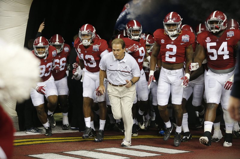 The Associated Press THE PROCESS: Alabama head coach Nick Saban and players enter the field for the first half of the Peach Bowl against Washington in Atlanta. The system of core beliefs, this daily guidebook for going about your business, has carried Saban and Alabama to the brink of yet another national championship. Call it The Process. Call it the Saban Way. It's hard to call it anything but successful.