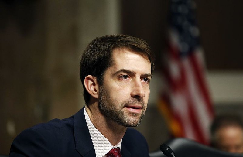 Sen. Tom Cotton, R-Ark., is shown in this 2016 file photo.