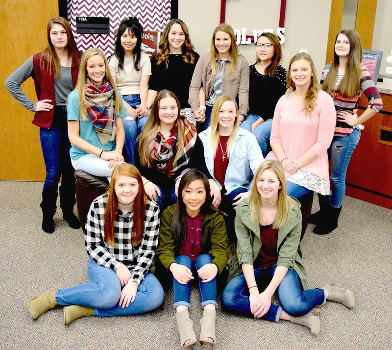 Submitted photo Lincoln High School announces their 2017 Color&#8217;s Day court. The coronation ceremony will be Friday, Jan. 13 at 6:30 p.m. at Wolfpack Arena. First row (from left): sophomore Allison Cunningham, sophomore Gao Lee, and sophomore Jessica Goldman. Second row: senior Natalie Howard, senior Emily Dayberry, senior Kendra Cummings, and senior Lacie Carte (not pictured is senior Kelby Biswell). Third row: freshman Tanner Robb, junior Tina Dao, junior Callie Newby, junior Jada Corbit, junior Momo Vang, and freshman Kinley Webb. Submitted photo Lincoln High School announces their 2017 Color&#8217;s Day court. The coronation ceremony will be Friday, Jan. 13 at 6:30 p.m. at Wolfpack Arena. First row (from left): sophomore Allison Cunningham, sophomore Gao Lee, and sophomore Jessica Goldman. Second row: senior Natalie Howard, senior Emily Dayberry, senior Kendra Cummings, and senior Lacie Carte (not pictured is senior Kelby Biswell). Third row: freshman Tanner Robb, junior Tina Dao, junior Callie Newby, junior Jada Corbit, junior Momo Vang, and freshman Kinley Webb.