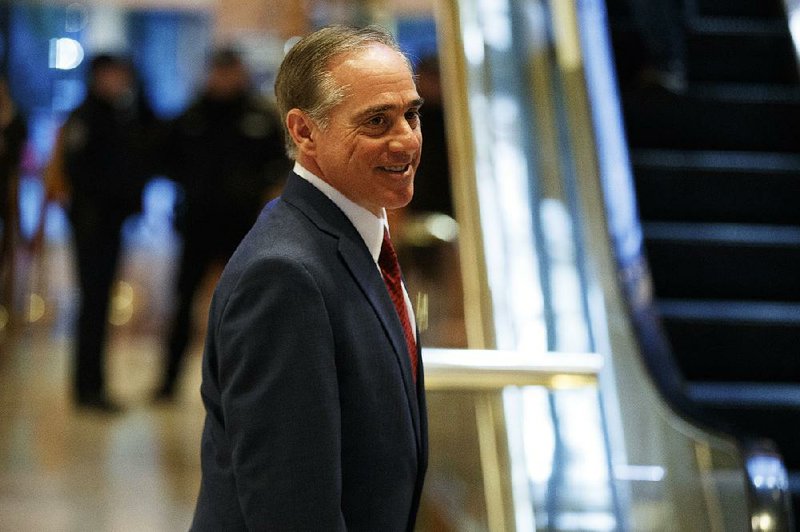 In this Jan. 9, 2017 file photo, David Shulkin, currently Veterans Affairs Undersecretary for Health leaves a meeting with President-elect Donald Trump at Trump Tower in New York.