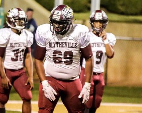 Blytheville junior offensive lineman Larry Clark is very athletic. 