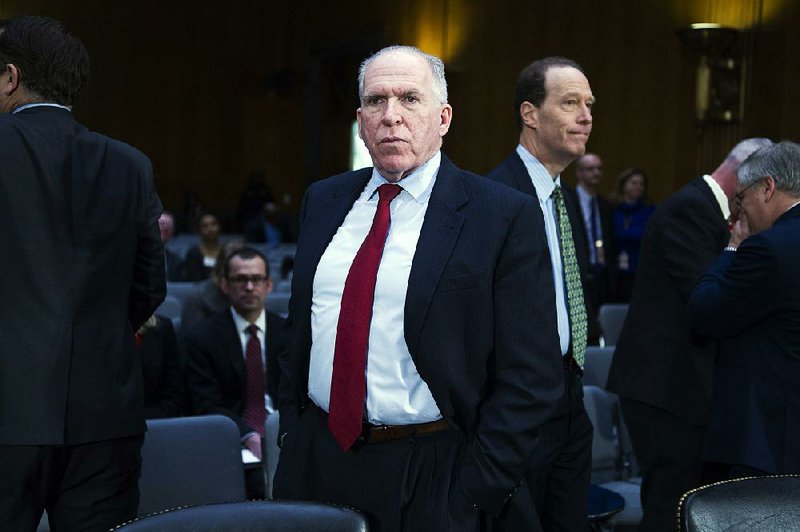 CIA Director John Brennan arrives on Capitol Hill in Washington, Tuesday, Jan. 10, 2017, to testify before the Senate Intelligence Committee hearing on Russian Intelligence Activities. 