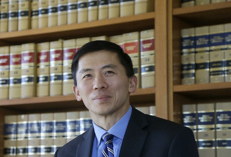 California Supreme Court Justice Goodwin Liu is interviewed in his office in San Francisco, Friday, Jan. 13, 2017. 