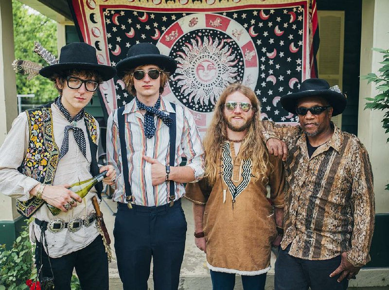 Blues-rockers The Blackfoot Gypsies of Nashville — Matthew Paige (from left), Dylan Whitlow, Zack Murphy and Oliver “Ollie Dogg” Horton — will play Maxine’s in Hot Springs tonight.
