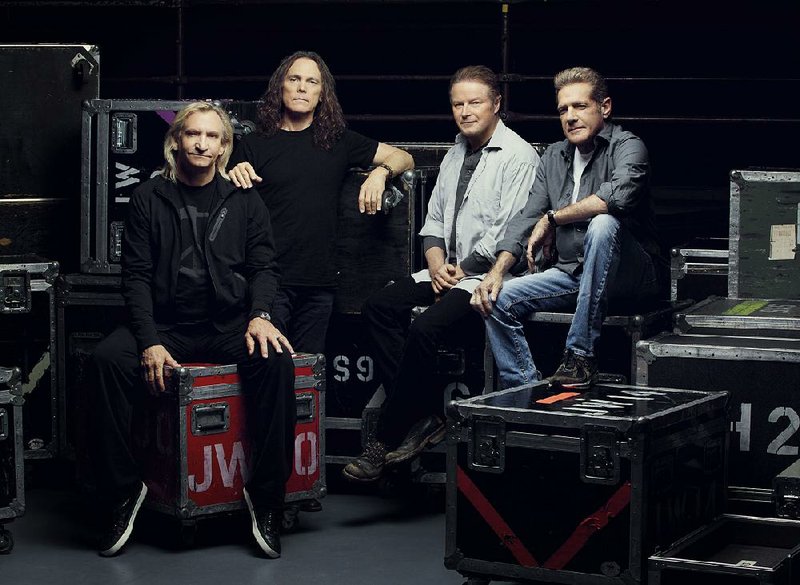 The Eagles (from left): Joe Walsh, Timothy B. Schmit, Don Henley and the late Glenn Frey last performed in Arkansas in 2015.

