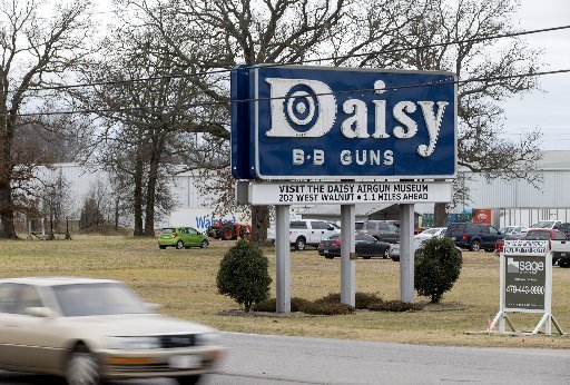Traffic passes the Daisy Airgun plant on Wednesday, Jan. 18, 2017, in Rogers. The Daisy plant in Rogers will be expanded and become the U.S. headquarters for Gamo Outdoor USA and Daisy, Keith Higginbotham, president of the companies, announced Wednesday in Las Vegas.