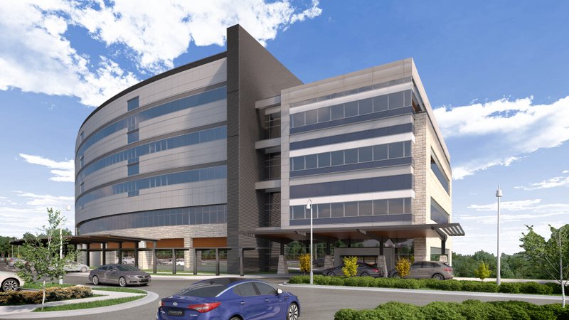 Architectural rendering of Arkansas Children's Hospital Northwest.