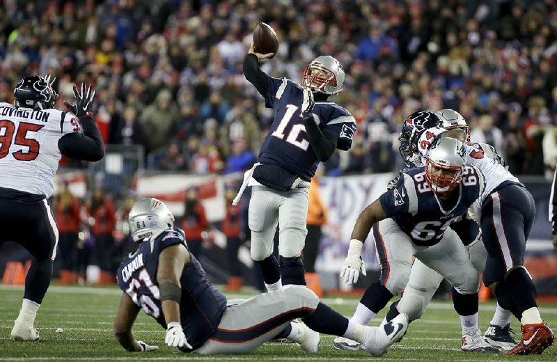 New England quarterback Tom Brady has been sacked only 17 times in the 12 regular-season games he played this season. That follows a year in which the offensive line allowed 34 sacks.