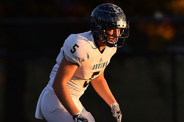 Pulaski Academy's Hayden Henry prepares for a play during a game against Little Rock Christian on Friday, Oct. 7, 2016, in Little Rock. 