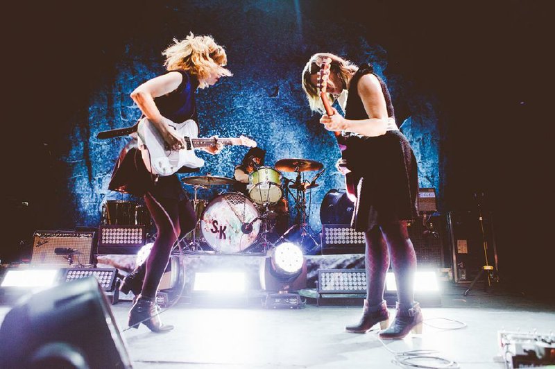 Sleater-Kinney — Carrie Brownstein (from left), Janet Weiss and Corin Tucker — perform at the Roundhouse in London. Live in Paris, the group’s new album, was recorded at La Cigale in Paris.
