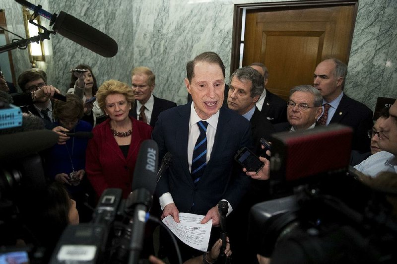 Sen. Ron Wyden, D-Ore., the ranking member of the Senate Finance Committee, voiced concerns Tuesday about Steven Mnuchin, the nominee for treasury secretary, and Tom Price, the nominee for health and human services secretary. Democrats boycotted a hearing on both nominees.