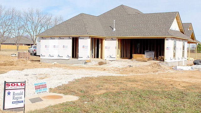 Keith Bryant/The Times of Northeast Benton County
A home in Maple Glen III, near Slack Street and Ross Salvage Road, is still under construction but already sold.