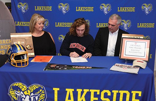 Three Rams Sign College Letters