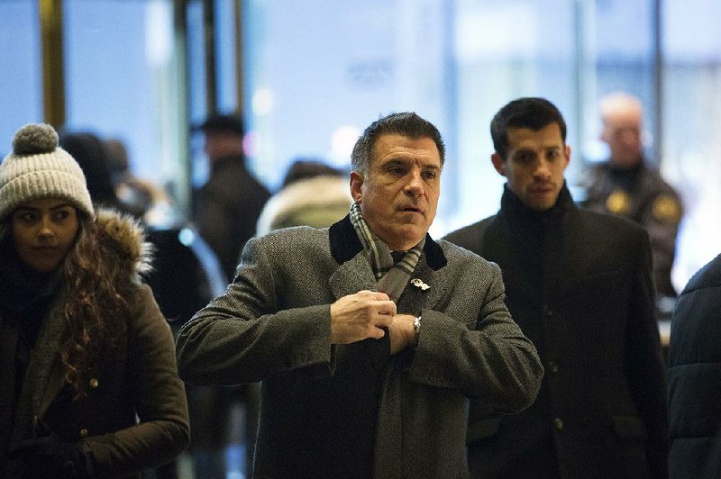 Vincent Viola, a billionaire Wall Street trader and President Trump's nominee for secretary of the Army, arrives at Trump Tower on Fifth Avenue in New York, Dec. 16, 2016. Viola withdrew his name for the post in February after concluding it would be too difficult to untangle himself from his business ties.