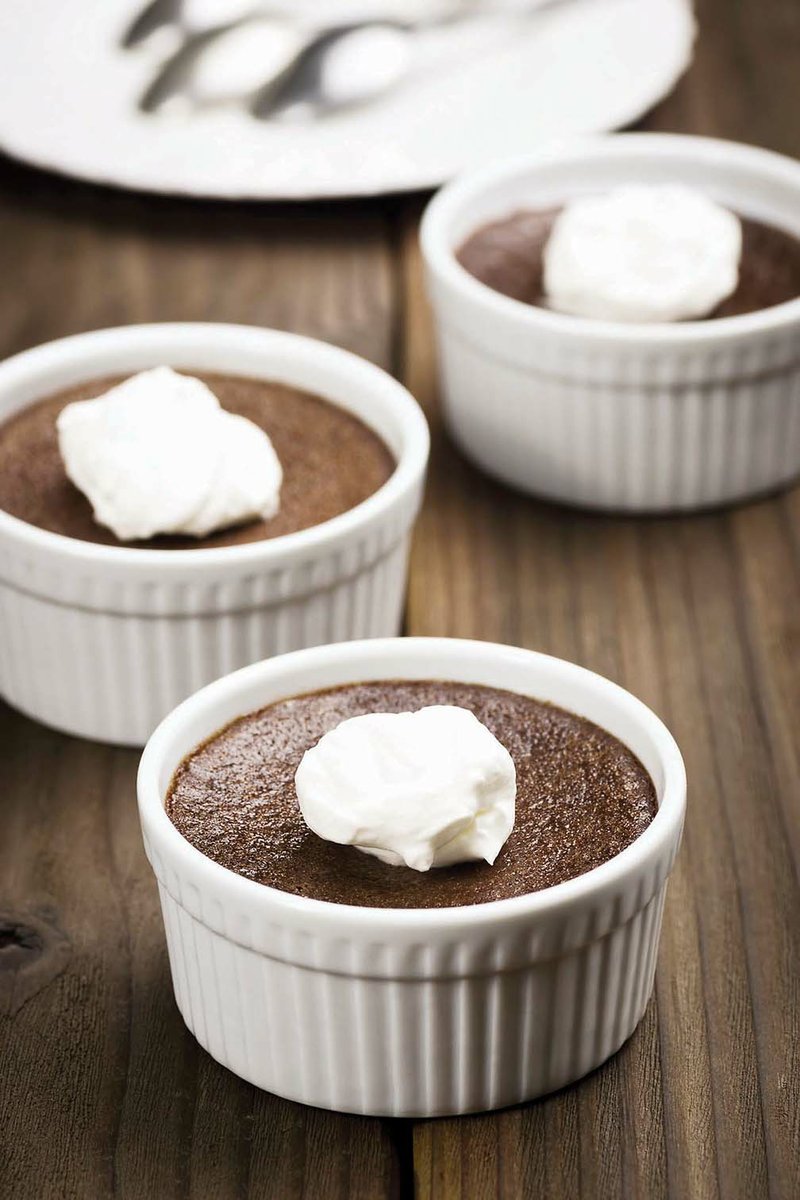 Serving the pot de creme is simple, as it is typically eaten right out of the ramekin.