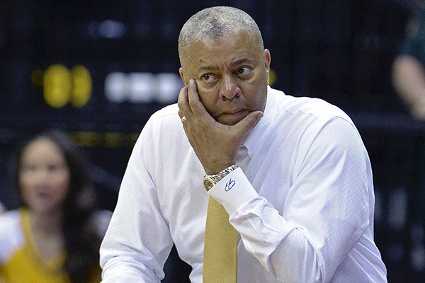 LSU head coach Johnny Jones watches play on the far end of the court in the second half of an NCAA college basketball game, Wednesday, Jan. 25, 2017, in Baton Rouge, La. Florida won 106-71. (AP Photo/Bill Feig)

