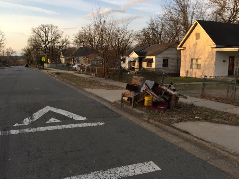 The 3000 block of Wolfe Street on Monday morning.