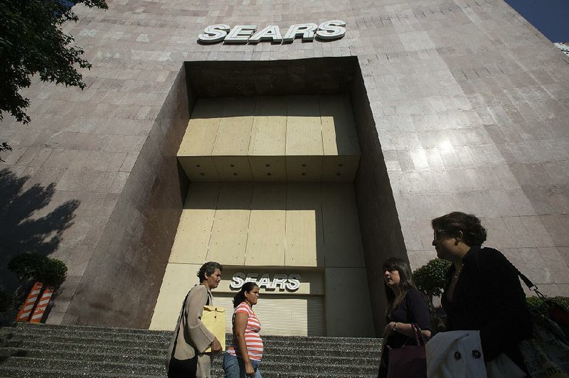 Sears Holdings said Monday that its online outlets have cut back on merchandise carrying the Trump brand. The store pictured above is in Mexico City.