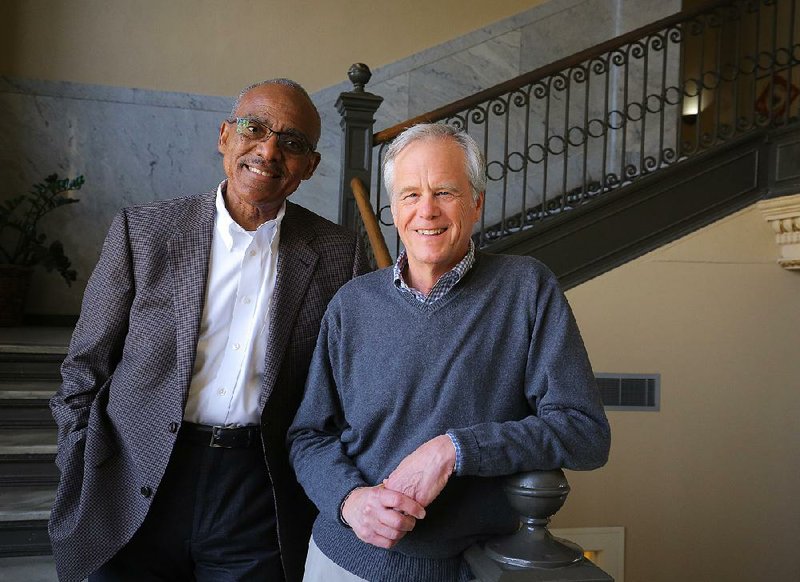 Truman Tolefree (left), director of the Little Rock Parks and Recreation Department, and Tony Bozynski, director of the Little Rock Planning and Development Department, both plan to retire this year.
