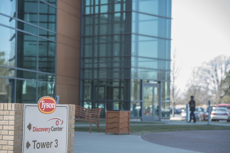 The exterior of Tyson Foods Inc. headquarters in Springdale.