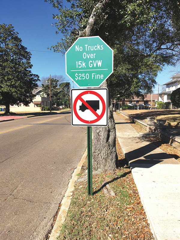 New signs promise fines for 18-wheelers on city streets | Magnolia ...