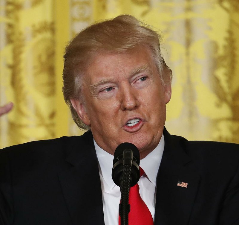 The many faces of President Donald Trump during a news conference on Feb. 16 in the East Room of the White House in Washington. 

