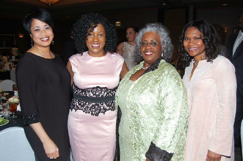 Leititia Bailey, Mia Wilson, Georgia Walton and Maria Smedley were among guests at the 22nd annual Ivy Ball, A Timeless Evening of Elegance, Feb. 11 at the Embassy Suites Little Rock. Walton was misidentifi ed in a photo that ran in the Feb. 19 edition of High Profi le.