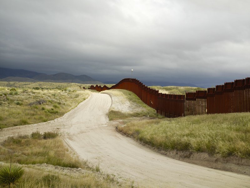 Wall, east of Nogales, Arizona, 2014, Nogales, Ari., pigment print, 60 x 80 inches, by Richard Misrach