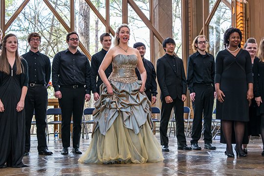 Submitted photo MUSIC OF SPRING: Deleen Davidson, center, The Muses' general director and soprano, will be one of the performers for The Muses' "Celtic Spring" concerts March 8 and 11-13.