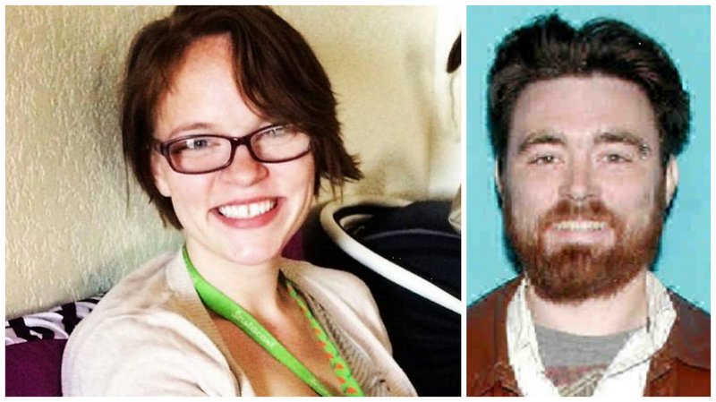 Ashley Mead, 25, (left) and Adam Densmore, 32, who is being held on a first-degree murder charge in her disappearance