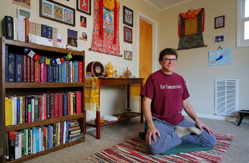 Dent Gitchell in his favorite spot inside his Little Rock home.