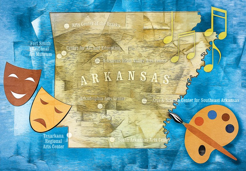 Arkansas Democrat-Gazette Centers of attraction Illustration