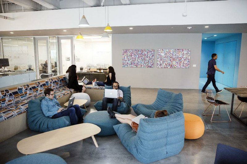 The vibe is open and laid-back in streaming service Fullscreen’s offices in the Playa Vista neighborhood in Los Angeles.