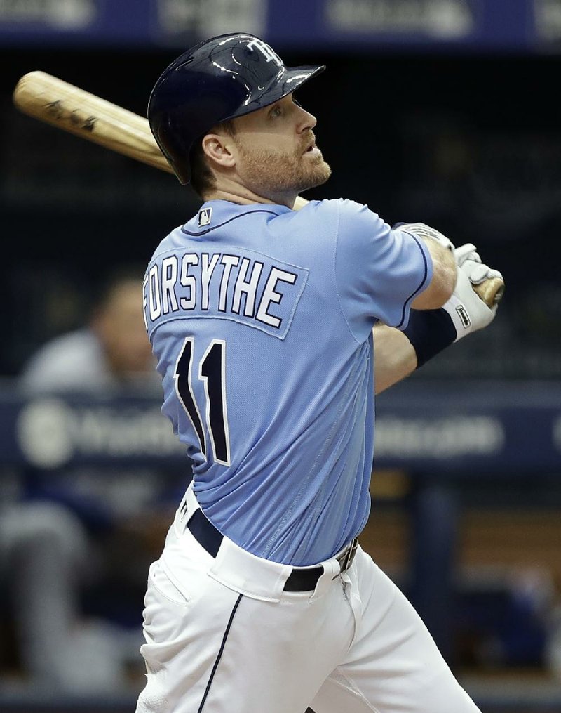 Logan Forsythe (Arkansas Razorbacks) was a leader in the Tampa Bay clubhouse and will be missed, according
to former teammate Evan Longoria.