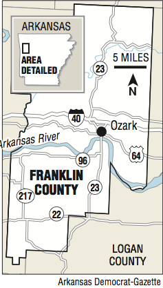 Map showing the location of Franklin County