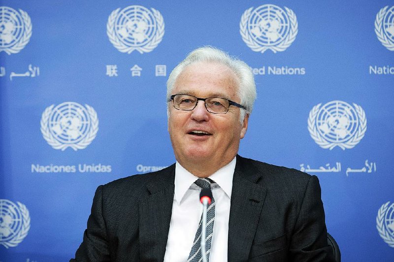 Russian U.N. Ambassador Vitaly Churkin, seen at the United Nations headquarters in August 2014, died Monday in New York.