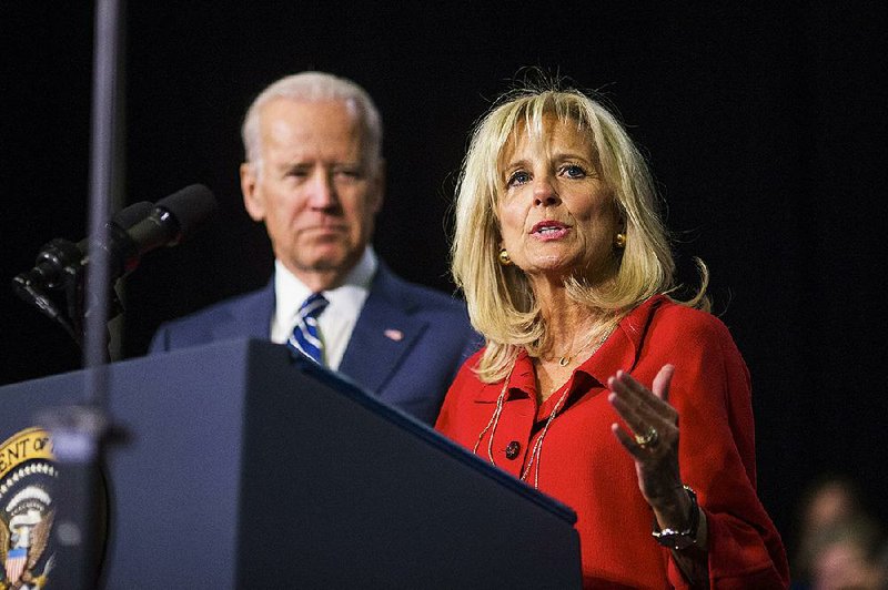 Former Vice President Joe Biden and his wife, Jill, are shown in this file photo. 