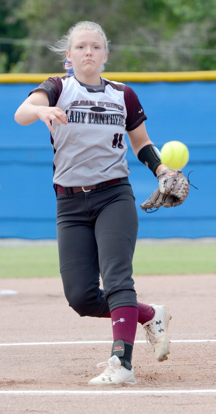 Bud Sullins/Special to the Herald-Leader Siloam Springs senior Crissa Spry was an all-state selection in 2016. She&#8217;ll be counted on as the Lady Panthers&#8217; primary pitcher and one of their top bats as well in 2017.