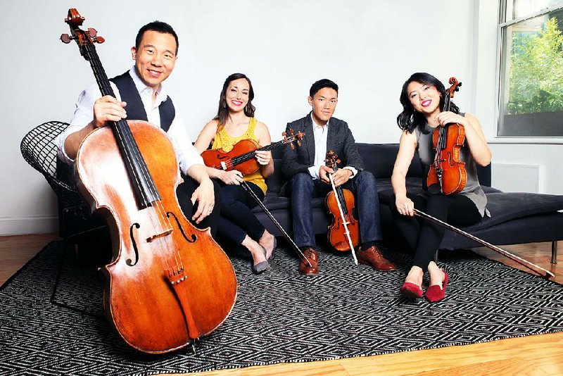 The Parker Quartet — (from left) cellist Kee-Hyun Kim, violist Jessica Bodner and violinists Daniel Chong and Ying Xue
