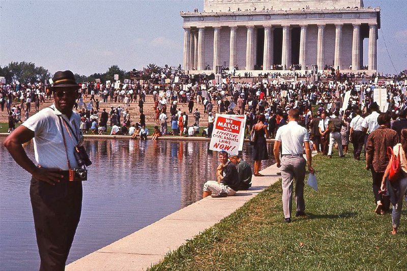 Demonstrators gather at the Lincoln Memorial during 1963’s March on Washington in this scene from the documentary I Am Not Your Negro.
