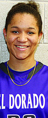 El Dorado's Mekaylan Hicks scored 24 points and grabbed 14 rebounds in a 49-47 win over Russellville Saturday night in the 6A-West Tournament.