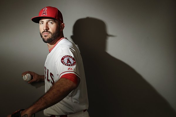 This is a 2017 photo of relief pitcher Blake Parker of the Los Angeles Angels baseball team poses for a portrait. This image reflects the Angels active roster as of Tuesday, Feb. 21, 2017, when this image was taken. (AP Photo/Chris Carlson)