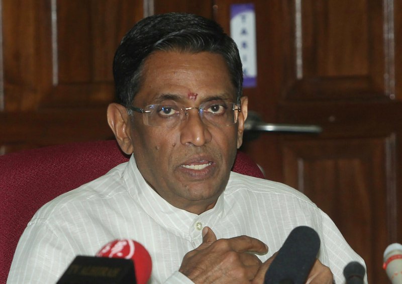 Malaysia's Health Minister Subramaniam Sathasivam speaks during a press conference in Kuala Lumpur, Malaysia Sunday, Feb. 26, 2017. 