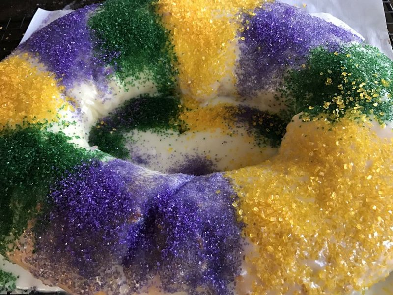 Homemade Cream Cheese-Filled King Cakes are a sweet Fat Tuesday treat.