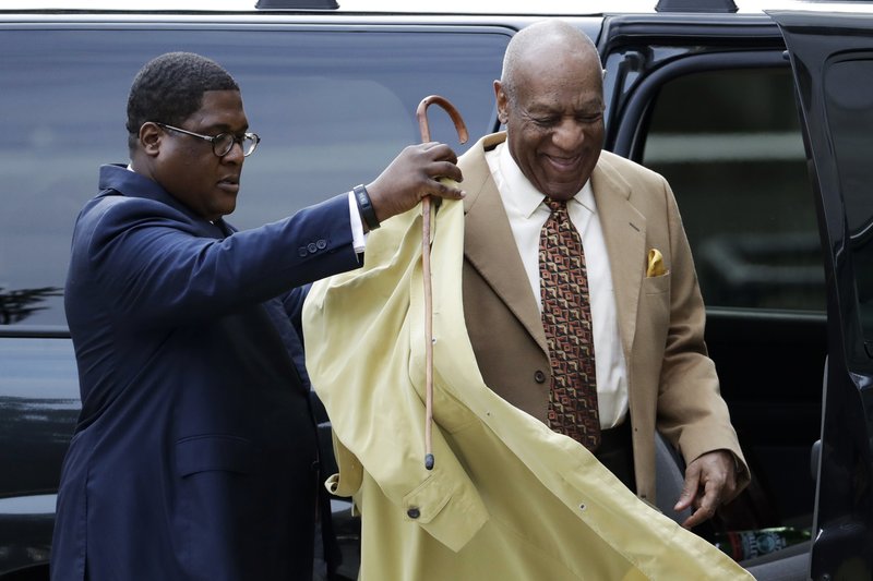 Bill Cosby arrives for a pretrial hearing in his sexual assault case at the Montgomery County Courthouse, Monday, Feb. 27, 2017, in Norristown, Pa. 