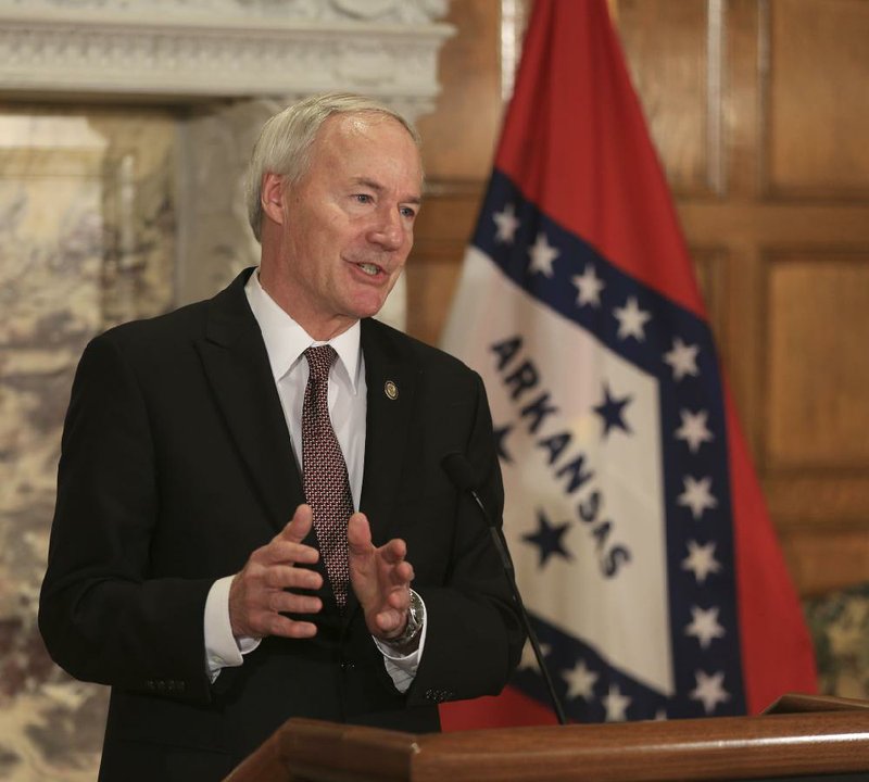 Gov. Asa Hutchinson said Tuesday at the state Capitol that health care talks among governors over the weekend in Washington “strengthened” the state’s Medicaid expansion plan, which is awaiting federal approval.